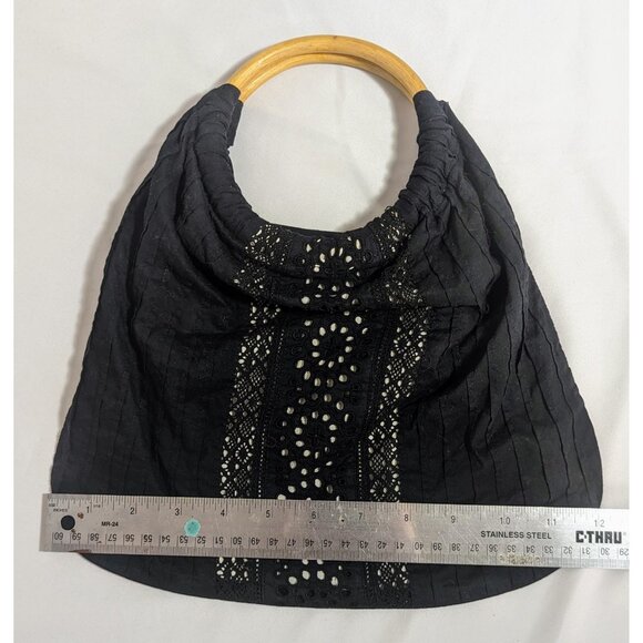 Odille Black Cotton Cute Summertime Purse - Picture 6 of 7